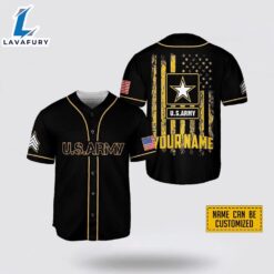 Custom Name Black US Army…