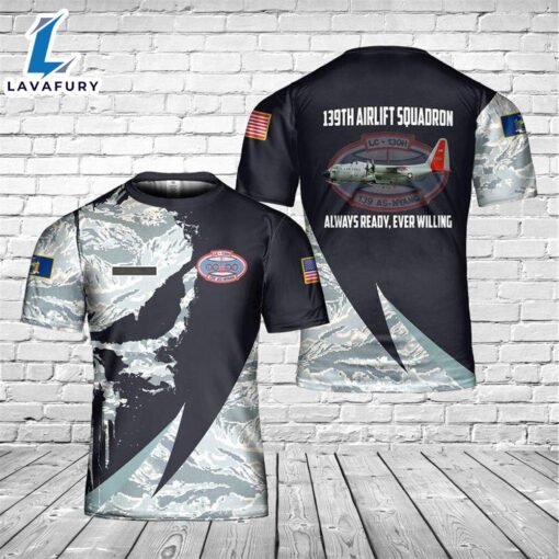 Custom Name New York Air National Guard 139th Airlift Squadron Lockheed C-130D Hercules (L-182) 3D T-shirt 4th Of July Shirt