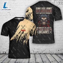 Custom Name Old Mechanic T-Shirt…