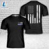 Custom Name Police Thin Blue Line Vertical Flag T-Shirt 3D 4th Of July Shirt 3 Custom Name Police Thin Blue Line Vertical Flag T-Shirt 3D