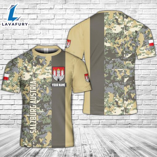 Custom Name Salzburg Austria 3D T-shirt 4th Of July Shirt