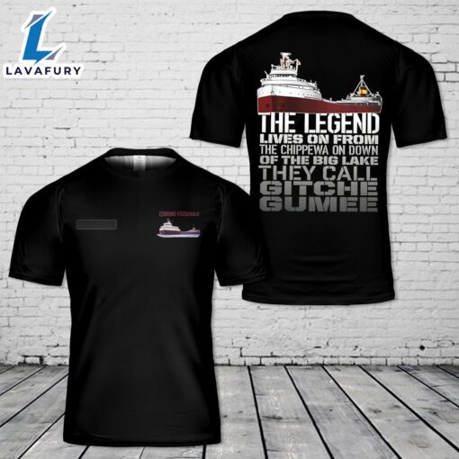Custom Name SS Edmund Fitzgerald T-Shirt 3D 4th Of July Shirt