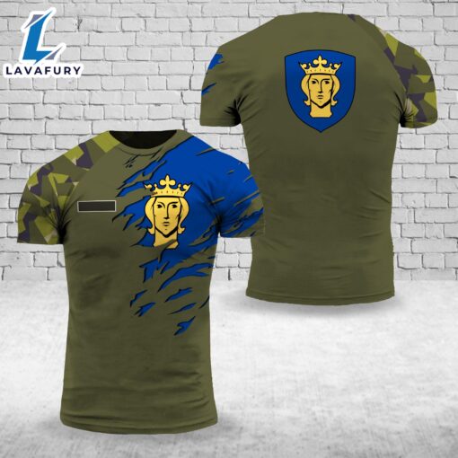 Custom Name Sweden Stockholm T-Shirt 3D 4th Of July Shirt