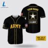 Custom Name US Army Rank Veteran American Flag Baseball Jersey