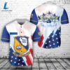 Custom Name US Navy Blue Angles American Flag 4th Of July Baseball Jersey