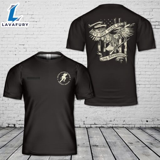 Custom Name US Veteran Proudly Served T-Shirt 3D 4th Of July Shirt