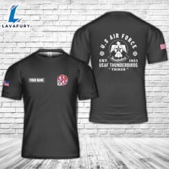 Custom Name Vintage USAF Thunderbirds TBIRDS T-Shirt 3D 4th Of July Shirt