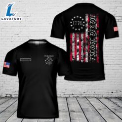 Custom Name We The People 1776 American Flag T-Shirt 3D 4th Of July Shirt