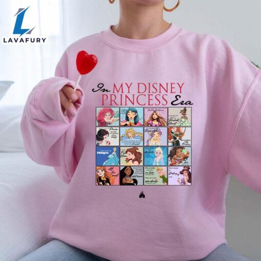 Cute In My Disney Princess Era Taylor Swift Lyrics T Shirt For Fans
