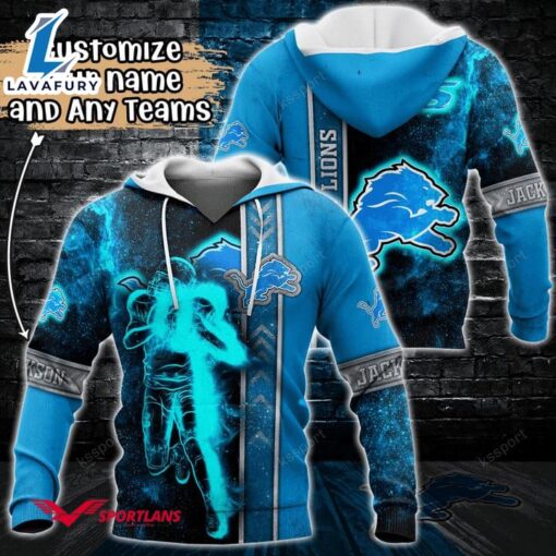 Detroit Lions NFL Custom Name 3D Hoodie Teams Shirt For Fans Gift Sport