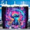 Neon Light Colorful Stitch Cartoon Custom Stanley Quencher 40oz Stainless Steel Tumbler With Handle - Stitch Tumbler 40OZ 3 Neon Light Colorful Stitch Cartoon Custom Stanley Quencher 40oz Stainless Steel Tumbler With Handle