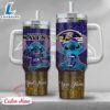 NFL Baltimore Ravens Stitch Glitter Custom Stanley Quencher 40oz Stainless Steel Tumbler With Handle - Stitch Tumbler 40OZ 2 NFL Baltimore Ravens Stitch Glitter Custom Stanley Quencher 40oz Stainless Steel Tumbler With Handle