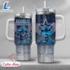 NFL Dallas Cowboys Stitch Glitter Custom Stanley Quencher 40oz Stainless Steel Tumbler With Handle - Stitch Tumbler 40OZ 2 NFL Dallas Cowboys Stitch Glitter Custom Stanley Quencher 40oz Stainless Steel Tumbler With Handle