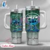 NFL New York Jets Stitch Glitter Custom Stanley Quencher 40oz Stainless Steel Tumbler With Handle - Stitch Tumbler 40OZ 3 NFL New York Jets Stitch Glitter Custom Stanley Quencher 40oz Stainless Steel Tumbler With Handle