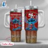 NFL San Francisco 49ers Stitch Glitter Custom Stanley Quencher 40oz Stainless Steel Tumbler With Handle - Stitch Tumbler 40OZ 3 NFL San Francisco 49ers Stitch Glitter Custom Stanley Quencher 40oz Stainless Steel Tumbler With Handle