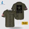 Personalized US Army Rank Veteran Baseball Jersey 2 Personalized US Army Rank Veteran Baseball Jersey