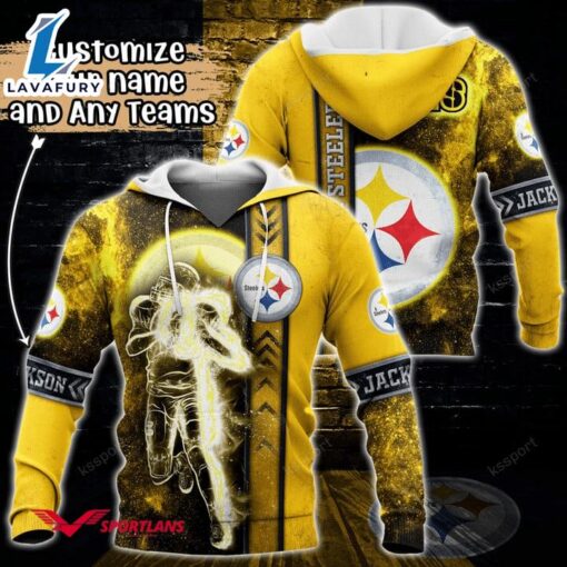 Pittsburgh Steelers NFL Custom Name 3D Hoodie Teams Shirt For Fans Gift Sport