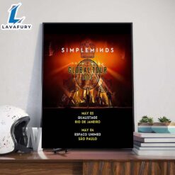 Simple Minds Global Tour 2025 Performing 2 Shows In Brazil Poster Canvas