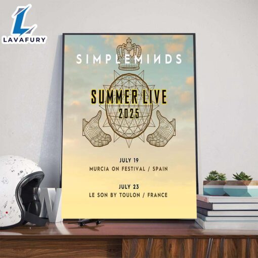 Simple Minds Summer Live 2025 To Perform In Spain And France On July 19-23 Poster Canvas