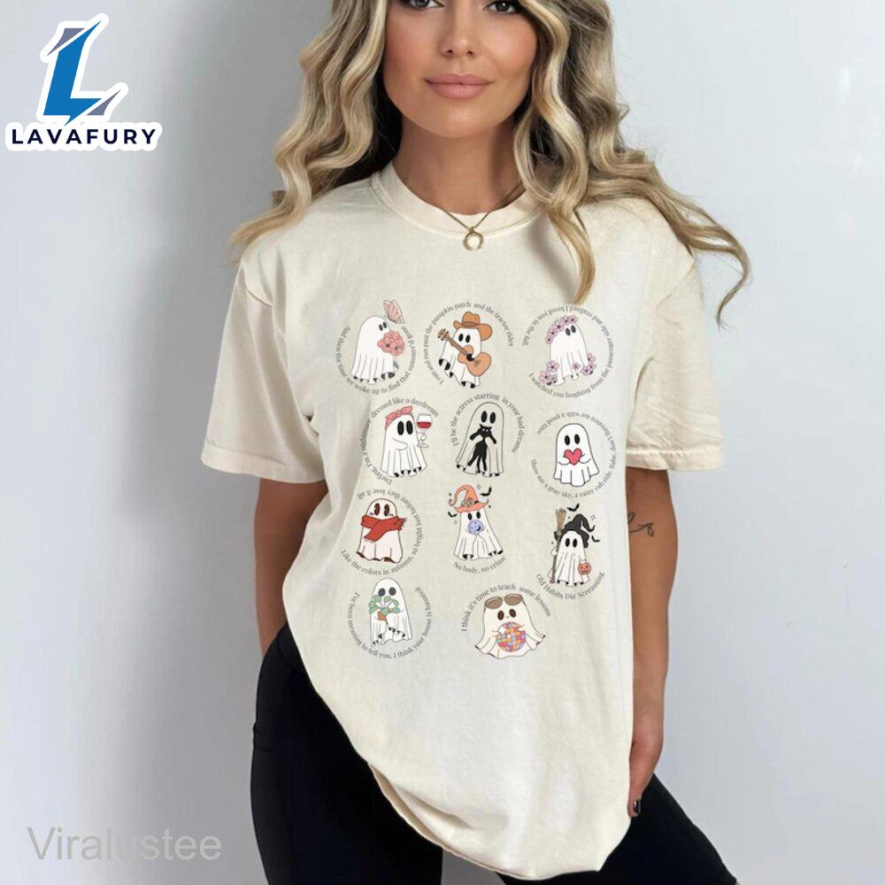 Spooky Halloween Swiftie Ghost Shirt For Fans Spooky Halloween Swiftie Ghost Shirt For Fans