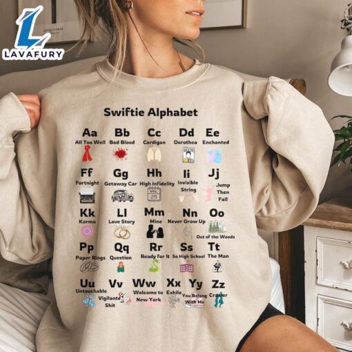 Swiftie Alphabet Sweatshirt For Fans
