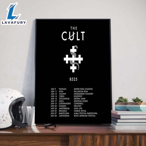 The Cult 8525 Tour 2025 Dates List Poster Canvas