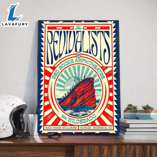 The Revivalists Show With Wilderado And Hans Williams At Red Rocks Amphitheatre Morrison CO On October 9th 2025 Poster Canvas