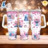 Valentine Stitch Disney Cartoon Custom Stanley Quencher 40oz Stainless Steel Tumbler With Handle - Stitch Tumbler 40OZ 2 Valentine Stitch Disney Cartoon Custom Stanley Quencher 40oz Stainless Steel Tumbler With Handle