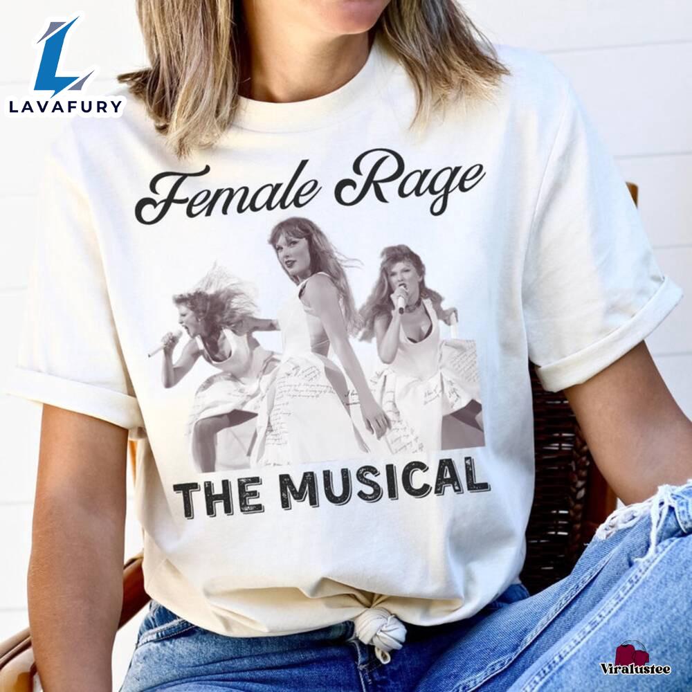 Vintage Taylor Swift TTPD Female Rage The Musical Shirt, The Eras Tour Shirt, Female Rage Shirt For Fans Vintage Taylor Swift TTPD Female Rage The Musical Shirt, The Eras Tour Shirt, Female Rage Shirt For Fans
