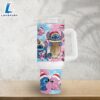 Xmas Lilo and Stitch Disney Cartoon Custom Stanley Quencher 40oz Stainless Steel Tumbler With Handle
