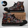 Acdc Rock Band, Acdc Back In Black Shoes, Acdc High Top Canvas Shoes
