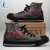 Acdc Rock Band, Acdc Black Shoes, Acdc High Top Canvas Shoes