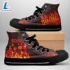 Acdc Rock Band, Acdc Red Fiery Shoes , Acdc High Top Canvas Shoes