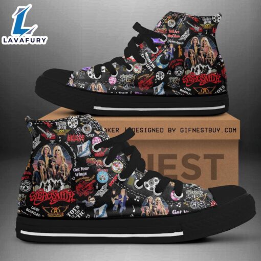 Aerosmith Toxic Twins, Aerosmith High Top Canvas Shoes, Aerosmith Gift For Fans