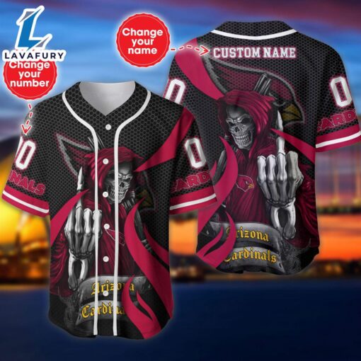 Arizona Cardinals Halloween Cusom Name And Number Baseball Jersey  – Gift  For Halloween