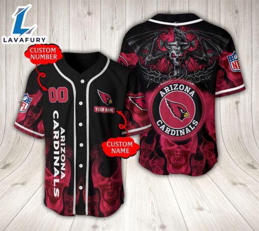 Arizona Cardinals NFL Baseball Jersey Custom Name And Number  – Gift  For Halloween