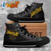 Black And Yellow Judas Priest Shoes, Judas Priest High Top Canvas Shoes, Judas Priest Gift