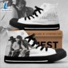 Bruce Springsteen Born To Run White Shoes, Bruce Springsteen High Top Canvas Shoes