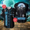 Carolina Panthers Horror Movie Personalized Baseball Jersey - Gift For Halloween 3 Carolina Panthers Horror Movie Personalized Baseball Jersey