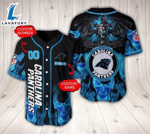 Carolina Panthers NFL Baseball Jersey Custom Name And Number  – Gift  For Halloween