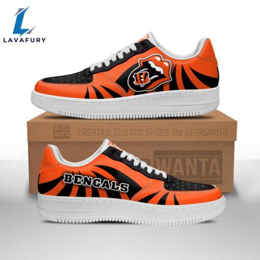 Cincinnati Bengals Air Sneakers Custom Force Shoes Sexy Lips For Fans NFL Shoes