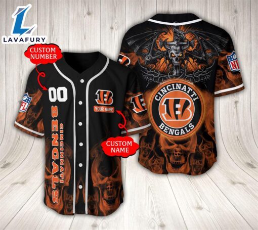 Cincinnati Bengals NFL Baseball Jersey Custom Name And Number  – Gift  For Halloween