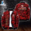 For Man And Women Custom Name Camo San Francisco 49ers Personalized Puffer Jacket 3 Custom Name Camo San Francisco 49ers Personalized Puffer Jacket