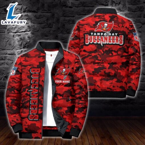 For Man And Women Custom Name Camo Tampa Bay Buccaneers Personalized Puffer Jacket