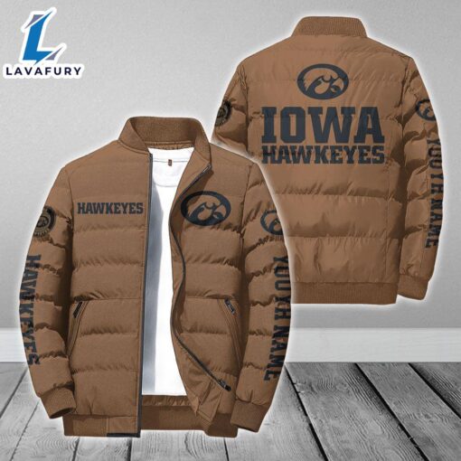 For Man And Women Custom Name NCAA Iowa Hawkeyes Personalized Puffer Jacket
