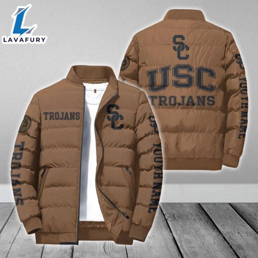 For Man And Women Custom Name NCAA USC Trojans Personalized Puffer Jacket