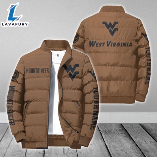 For Man And Women Custom Name NCAA West Virginia Mountaineers Personalized Puffer Jacket