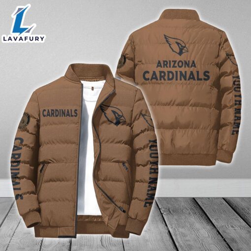 For Man And Women Custom Name NFL Arizona Cardinals Personalized Puffer Jacket