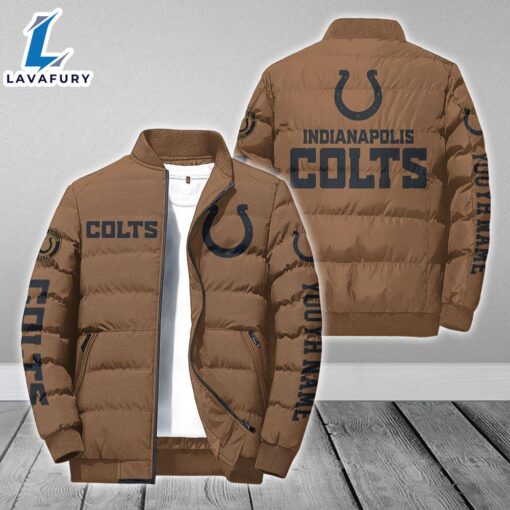 For Man And Women Custom Name NFL Indianapolis Colts Personalized Puffer Jacket