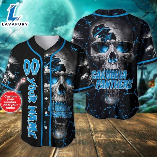 Custom Number And Name Carolina Panthers NFL Baseball Jersey – Gift  For Halloween